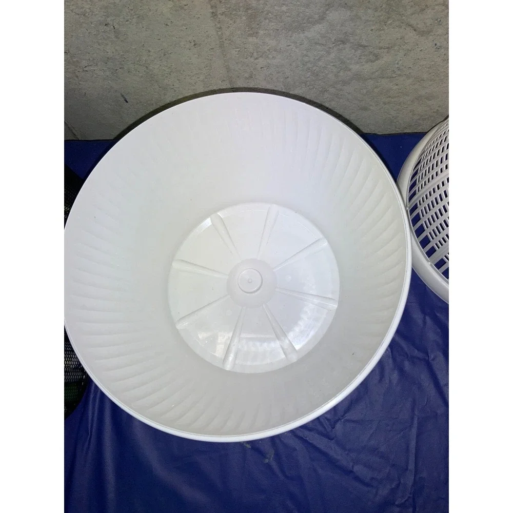 Salad Spinner Vegetable Washer Dryer Basket Colander Kitchen Tool‎ White